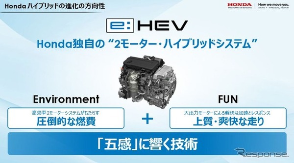 ホンダ独自の2モーターハイブリッドシステム「e:HEV」の次世代技術