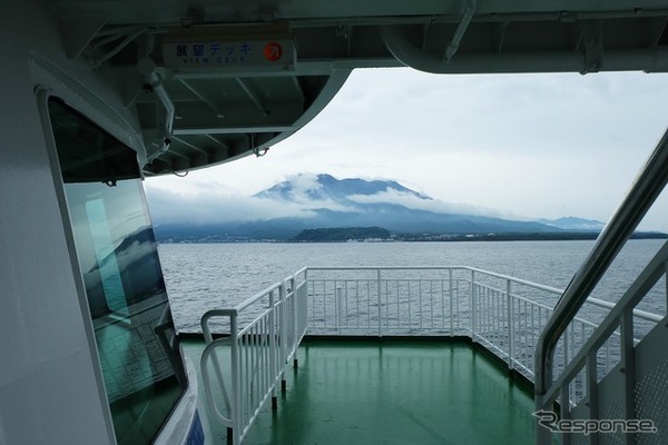 所要時間15分。桜島がどんどん近づいてくる印象。