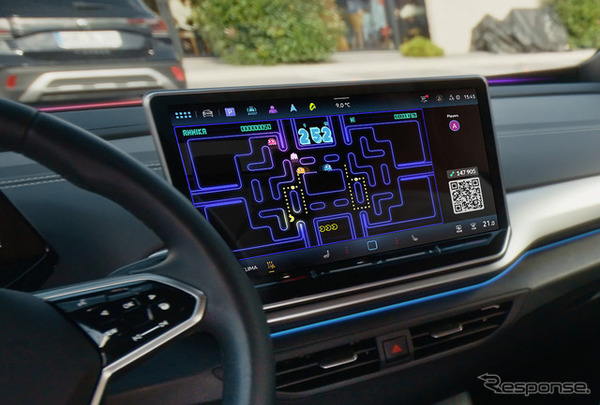 VWの車載ディスプレイでゲーム「パックマン」がプレイ可能に