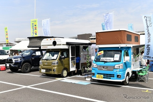 出展されるキャンピングカー