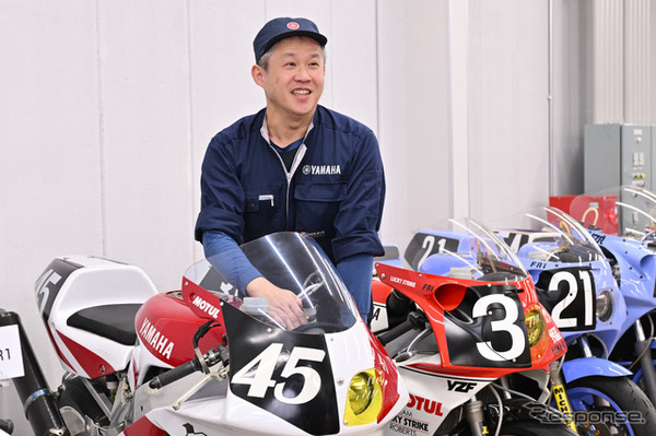 芳賀紀行選手が走った『YZF-R7』や『YZF-R1』を手がけたいと話した石井聡さん
