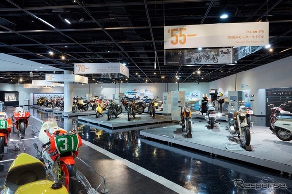 ヤマハ コミュニケーションプラザに展示される車両はすべて工場出荷時の状態までレストア（動態保存）される