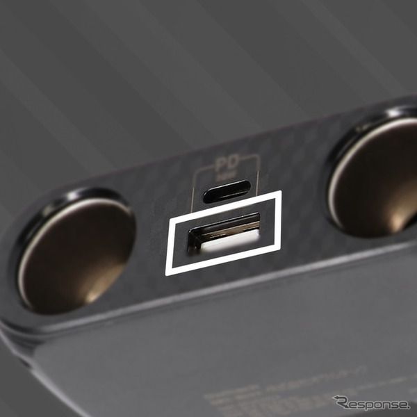 オウルテックのケーブル型車載充電器「OWL-CCUCD2C2-BK」