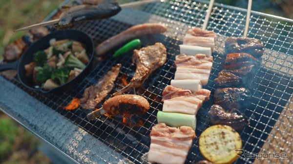 地元の新鮮な食材をふんだんに使用したBBQディナー