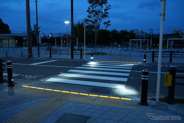 日本初となる「埋込型信号」が大阪府守口市の大枝公園に設置
