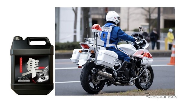 大阪府警の白バイにヨロストが開発・販売するバイク専用エンジンオイル「隼オイル」が採用