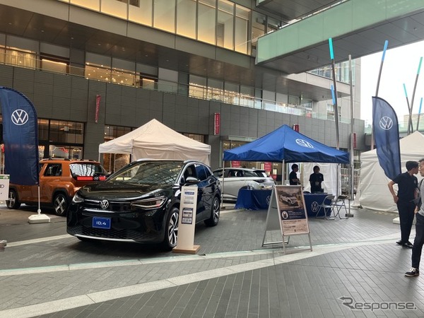 VWからはID.4が試乗車にエントリー。Proグレードは77 kWhのバッテリー容量で618kmの航続距離を誇る。