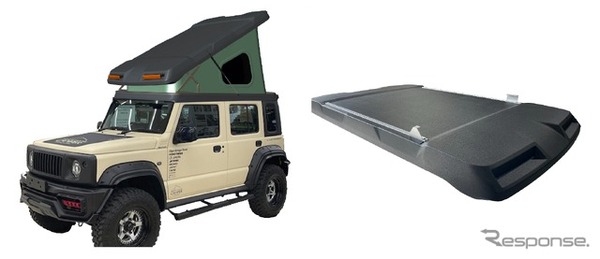 ジムニーノマドでの車中泊を提案する新型ポップアップルーフ