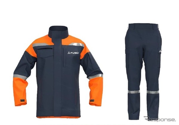 三菱ふそうがミドリ安全・日本ゴアと共同開発したEV整備専用作業服