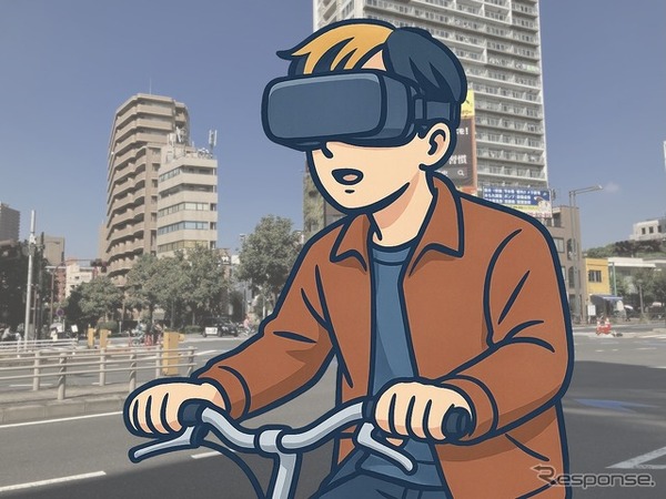 自転車“ながらスマホ”VR体験（イメージ）