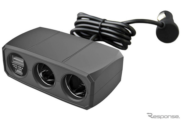 Kashimura・2連セパレートソケット PD30W/リバーシブルUSB自動判定（KX-247）