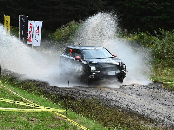 「ラリー北海道2025」に参戦したアウトランダーPHEVにも装着しテスト