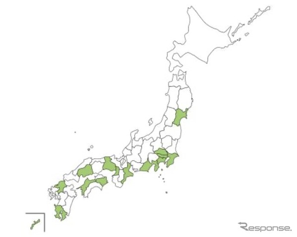 サービス提供：2024年4月時点15都府県