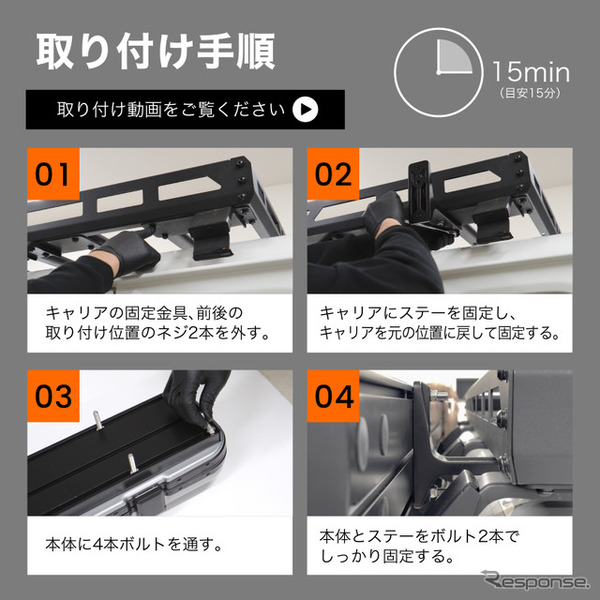 クラフトワークスの『ジムニー/シエラ/ノマド』向け「ルーフキャリア専用サイドテント」