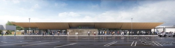 隈研吾建築都市設計事務所が商業施設の内外装のデザインを監修