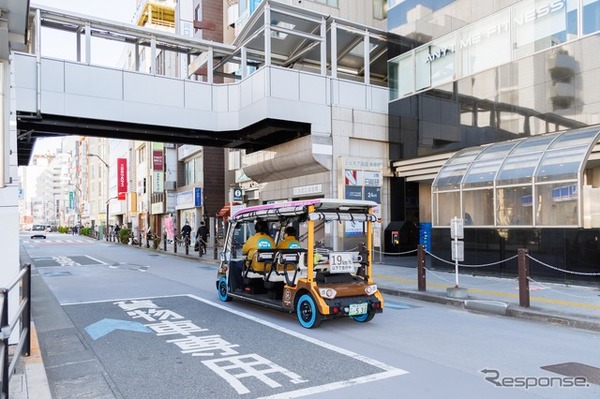 杉並区グリーンスローモビリティ×次世代タイヤ AirFree 実証実験：荻窪駅西口出発