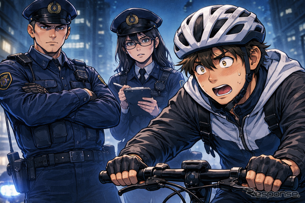 自転車に青切符（イメージ）