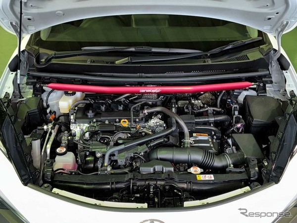 タナベ サステック・ストラットタワーバー・プラス　トヨタ・アクア装着例