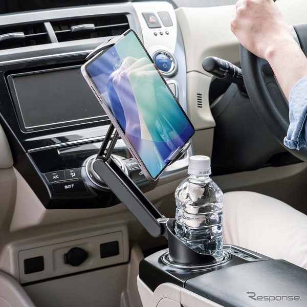 タブレット対応伸縮ホルダー付きの「200-CAR127」