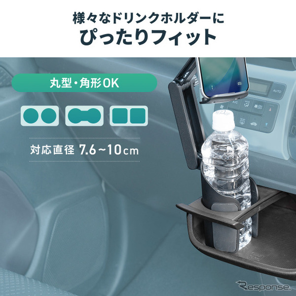 サンワサプライのドリンクホルダーに差し込むだけで設置できる車載ホルダー