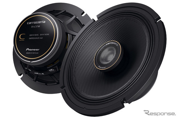 「コアキシャルスピーカー」の一例（カロッツェリア・TS-C1740）。