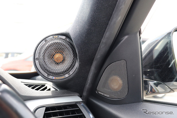 「パワーアンプ内蔵DSP」にてシステムが構築されたオーディオカーの一例。