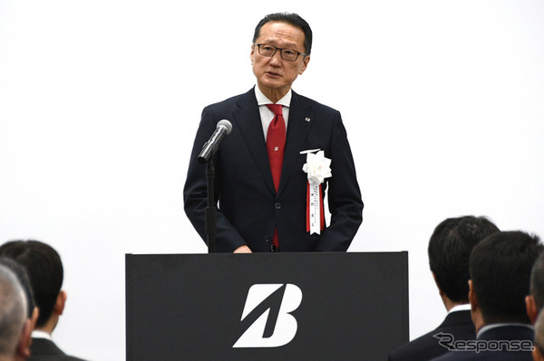 冒頭挨拶をした　 代表執行役　副社長BRIDGESTONE EAST CEO の田村亘之氏