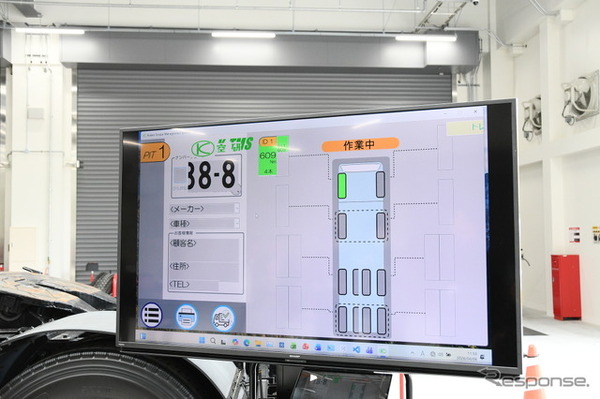 締め付けトルクなどはモニター表示される