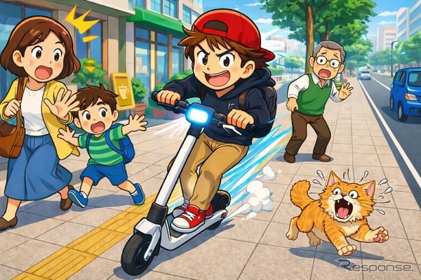 電動キックボードの危険行為