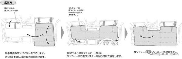 カーメイト「バイザー取付 折りたたみサンシェード ジムニー用」