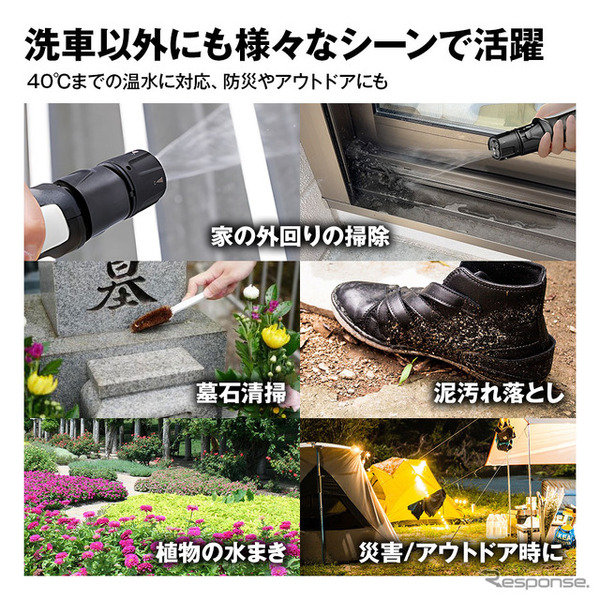 折りたたみ式バケツ一体型モバイルシャワーのアップグレードモデル『G-MSWH02』