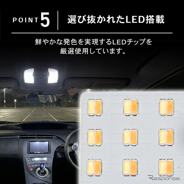 クラフトワークスの『プリウス』30系専用LEDルームランプ
