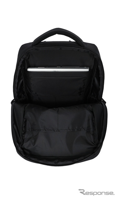 自動車のサスペンション構造を応用することで体感重量を約40%軽減する「無重力リュック」