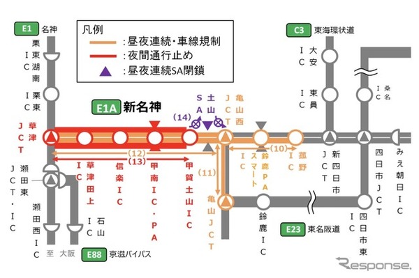 交通規制区間