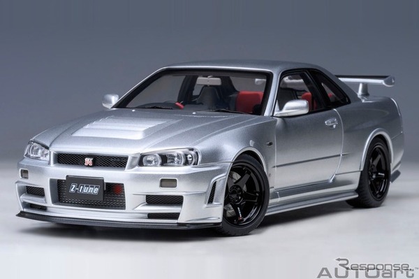 AUTOart製「ニスモ R34 GT-R Z-tune シルバー」の1/18スケールモデル