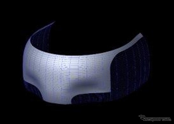 HKSの最新ピストン技術（開発中）：スカート部3D形状イメージ（拡大）