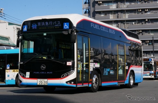 京浜急行バスの燃料電池バス SORA