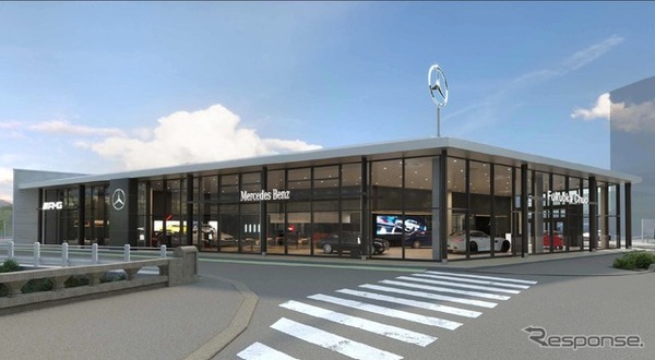 「ヤナセ福岡支店」（メルセデス・ベンツ福岡中央）のリニューアルイメージ