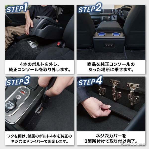 ハイエース専用LEDコンソールボックス
