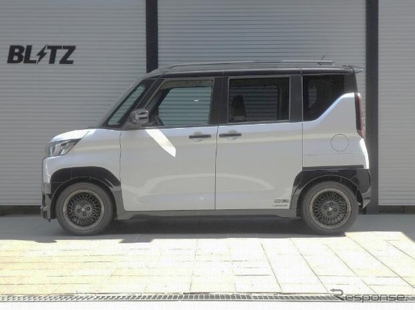 ブリッツ DAMPER ZZ-R　デリカミニ装着例（基準車高：フロント 24mmダウン / リア 22mmダウン）