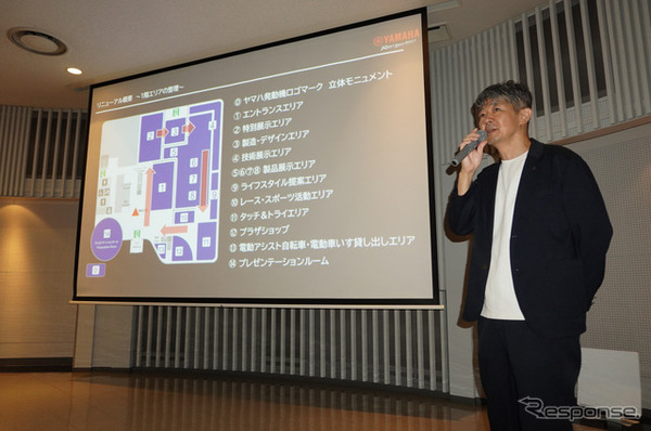 「1階エリアを整理し順路を明確化した」と説明する岩崎慎氏