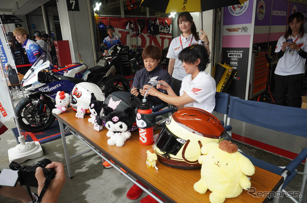 SANRIO CHARACTERS × Honda Kumamoto Racing 3選手のヘルメットもサンリオキャラ仕様に（鈴鹿8耐2026）