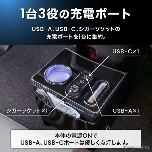 スズキ『スペーシア』系列車専用LEDコンソールボックス