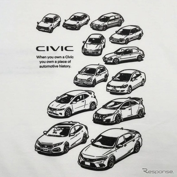 CIVICヒストリーTシャツ