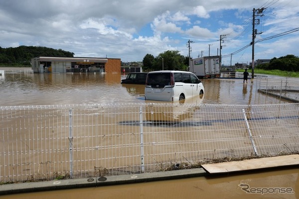 千葉県で記録的豪雨（8月14日、千葉県大網白里市）