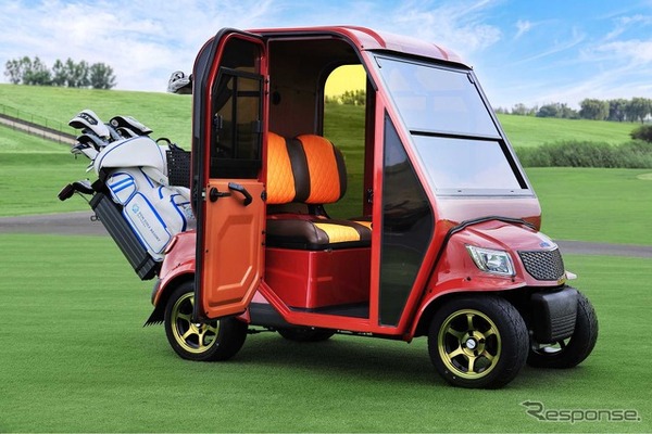 オリンピアが開発したドア付きゴルフカート「AirCon Cart（エアコンカート）」