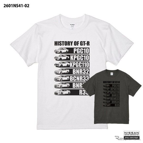 「NISSAN HISTORY OF GT-R Tシャツ」