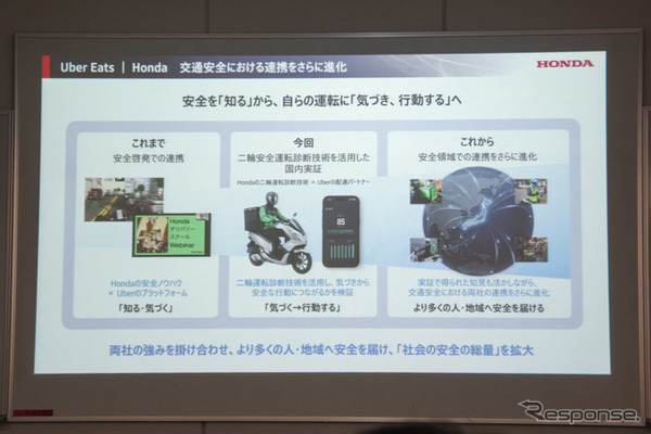 ホンダとウーバーとの連携による二輪安全普及への取り組み