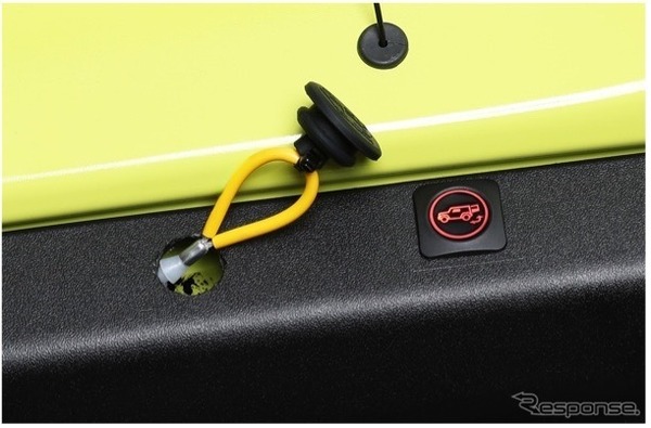 KTX-ERG-JI-64 ジムニー専用電動リアゲート：緊急時に使用できる「エマージェンシーレバー」装備