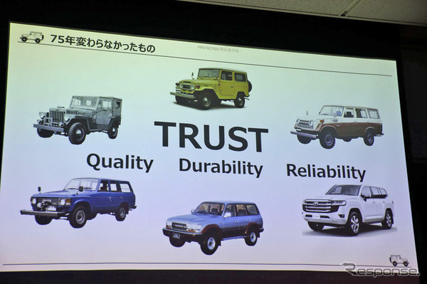 ランドクルーザーが守り続ける価値は“TRUST（信頼）”だという